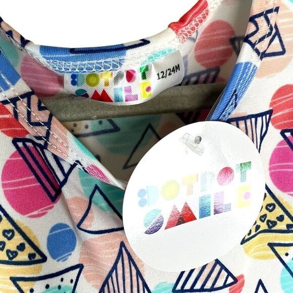 NEW Dot Dot Smile Fun Abstract Shape Tank Dress 12-24 Months - Picture 4 of 6